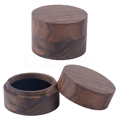 Round Wood Ring Storage Boxes AJEW-CL0005-46B-1