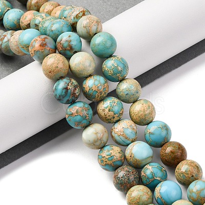 Dyed Natural Regalite/Imperial Jasper/Sea Sediment Jasper Beads Strands G-B124-C03-07-1