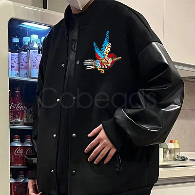 Bird Polyester Embroidery Iron on Appliques PATC-WH0008-35-1