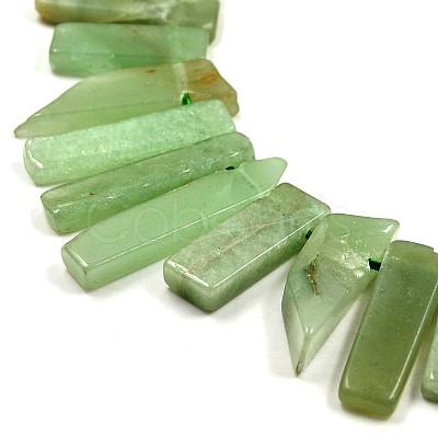 Chip Natural Green Aventurine Graduated Beads Strands G-P064-11-1