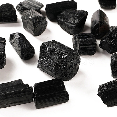 Natural Black Tourmaline Beads WG77657-01-1
