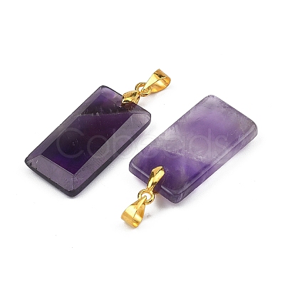 Natural Amethyst Faceted Pendants G-L623-03G-06-1