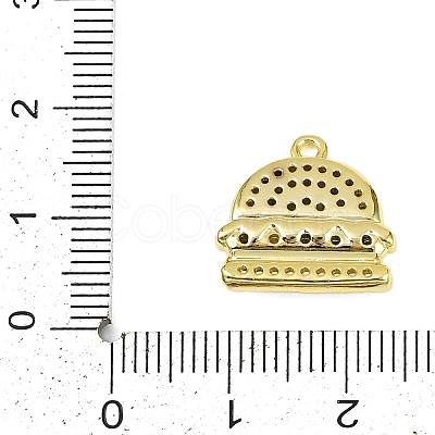 Brass Micro Pave Clear Cubic Zirconia Pendants KK-L238-16G-1