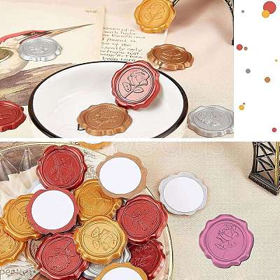100pcs Adhesive Wax Seal Stickers DIY-CP0009-71C-1