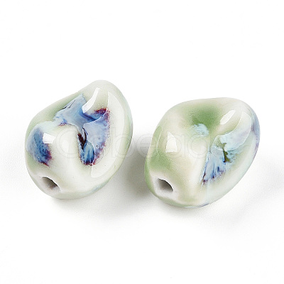 Handmade Porcelain Beads PORC-N008-06G-1