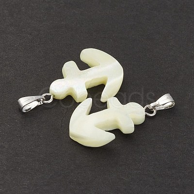 Natural Trochid Shell/Trochus Shell Pendants LS-SSHEL-K027-13-1