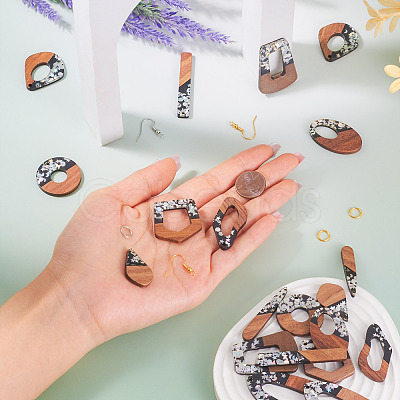 DIY Two Tone Dangle Earring Making Kit DIY-TA0009-01B-1