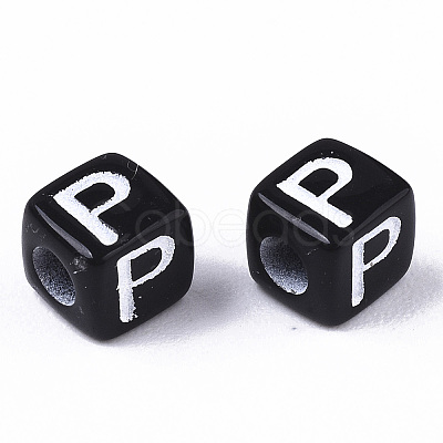 Opaque Acrylic Beads X-SACR-N002-01P-1