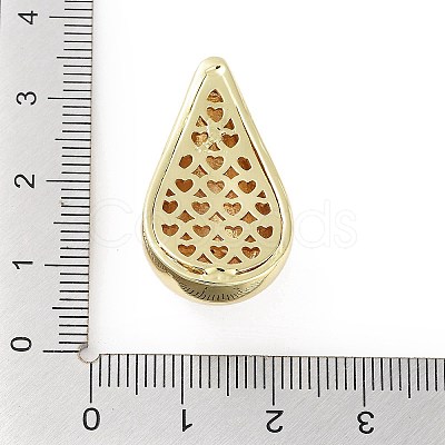 Rack Plating Brass Micro Pave Clear Cubic Zirconia Pendants KK-H474-18G-10-1