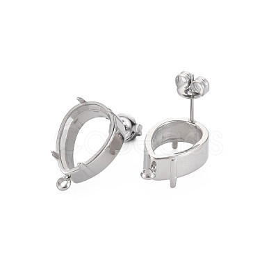 Non-Tarnish 304 Stainless Steel Stud Earring Findings STAS-N097-235P-1