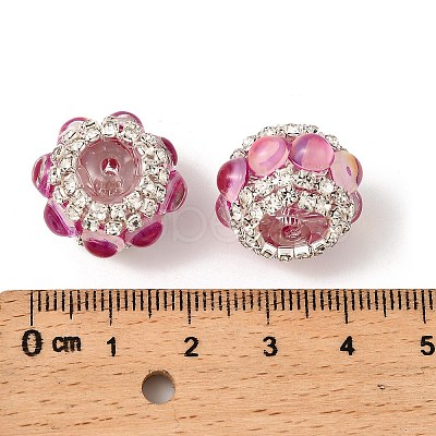 Sparkling Acrylic Rhinestone Round Beads OACR-NH0002-01B-09-1