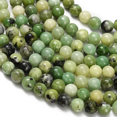 Natural Serpentine Beads Strands G-Z110-C04-6mm-1