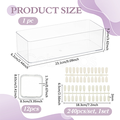2 Styles Clear Acrylic Storage Box CON-BC0007-49-1