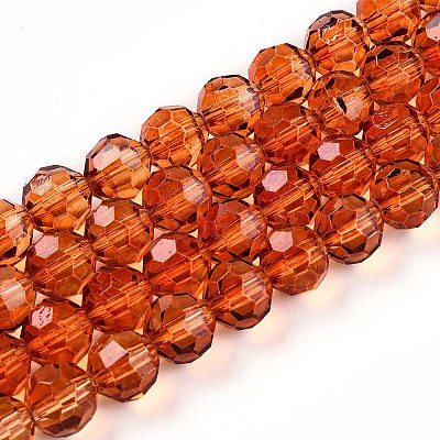 Baking Paint Transparent Glass Beads X1-DGLA-A035-T8mm-A04-1