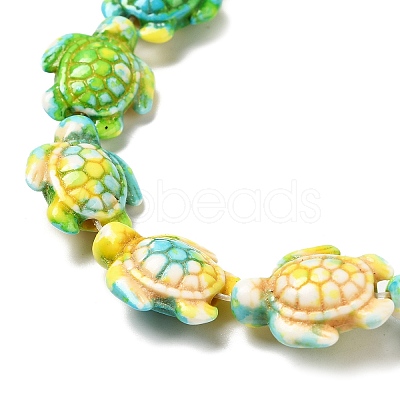 Synthetic Turquoise Dyed Beads Strands X-G-P507-05A-1