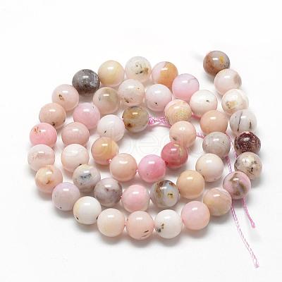 Natural Pink Opal Beads Strands G-R446-6mm-09-1