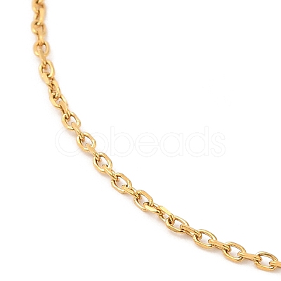 304 Stainless Steel Cable Chain Necklace for Women NJEW-G104-04G-1