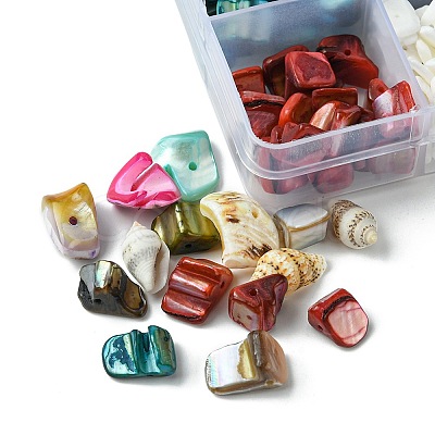 198G 11 Styles Natural Mixed Shell Beads Sets BSHE-FS0001-05-1