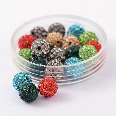 Grade A Rhinestone Pave Disco Ball Beads RB-Q104-M-1
