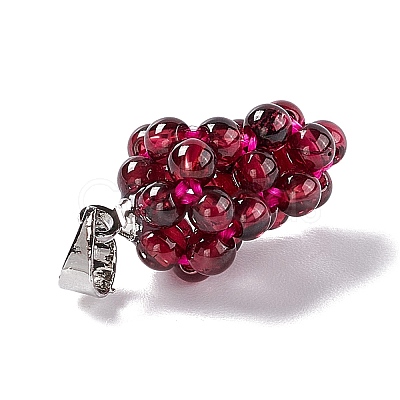 Natural Garnet Cluster Pendants G-G928-01P-1