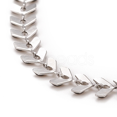 Enamel Wheat Link Chain Necklace NJEW-P220-02P-01-1