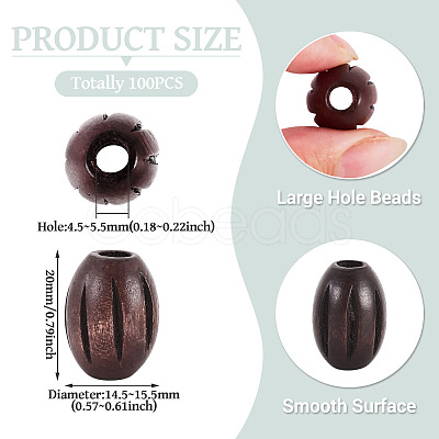 Wood European Beads WOOD-TA0003-09C-1