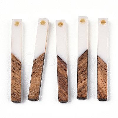 Opaque Resin & Walnut Wood Pendants RESI-TAC0021-43A-1