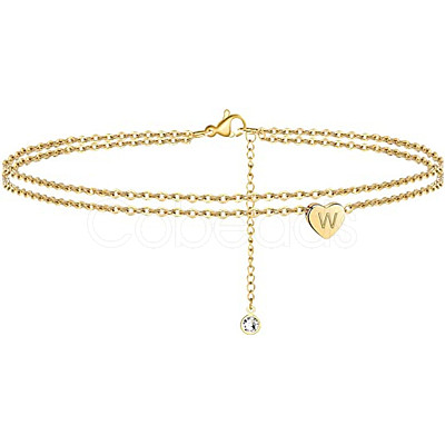Heart Brass with Crystal Rhinestone Anklets FS-WGC43DA-14-1
