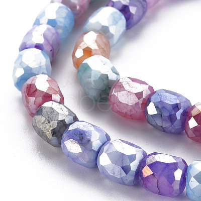 Opaque Baking Paint Glass Beads Strands EGLA-N006-008-B01-1