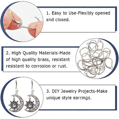 304 Stainless Steel Leverback Earring Findings STAS-SP0001-05A-1