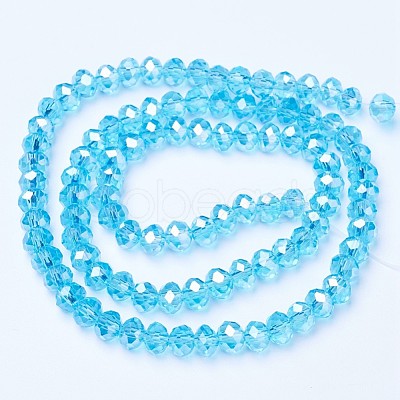 Electroplate Glass Beads Strands EGLA-A034-T8mm-B14-1