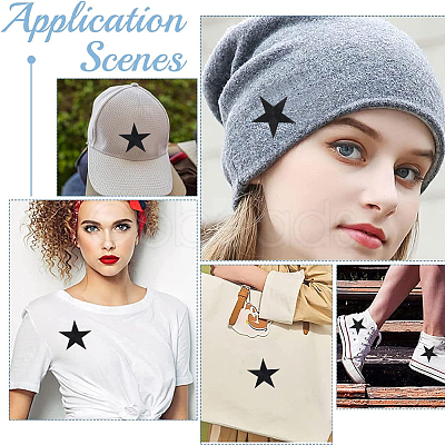 12Pcs Star Shape Cloth Embroidery Applqiues PATC-GF0001-33A-1