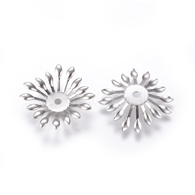 Non-Tarnish Multi-Petal 316 Surgical Stainless Steel Bead Caps STAS-G196-03P-1