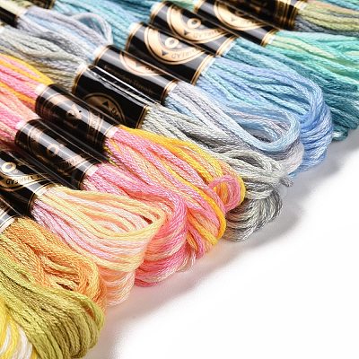 18 Skeins 18 Colors 6-Ply Polyester Embroidery Floss OCOR-M009-01C-01-1