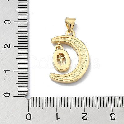 Brass Micro Pave Clear Cubic Zirconia Pendants KK-A221-18C-G-1