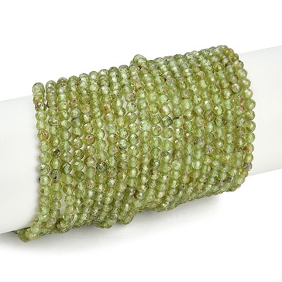 Natural Peridot Beads Strands G-F509-12-3mm-1