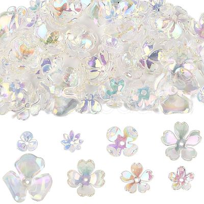 70Pcs Acrylic Bead Caps OACR-FS0002-40-1