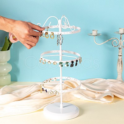 3-Tier Rotatable Iron Jewelry Earring Display Rack PW-WG64604-01-1