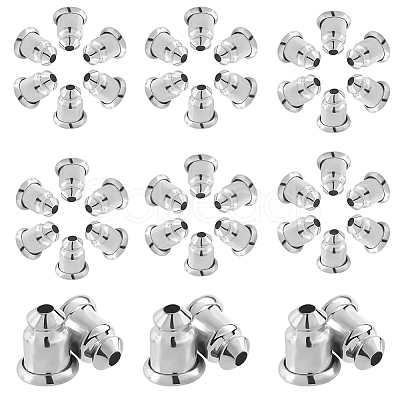 100Pairs Brass Ear Nuts KK-CN0003-28-1