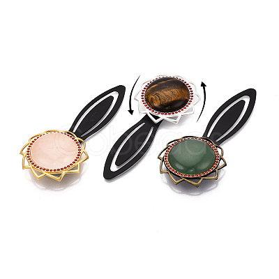 Alloy & Iron Bookmark Cabochon Settings PALLOY-N184-10G-1