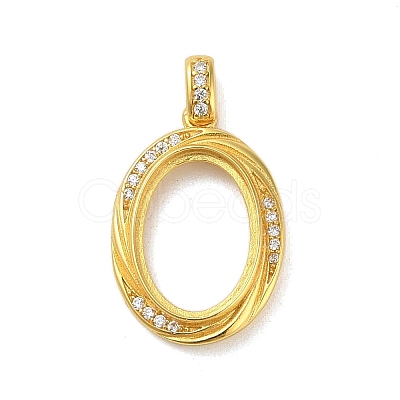 925 Sterling Silver Micro Pave Cubic Zirconia Pendant Setting STER-H113-03G-02-1