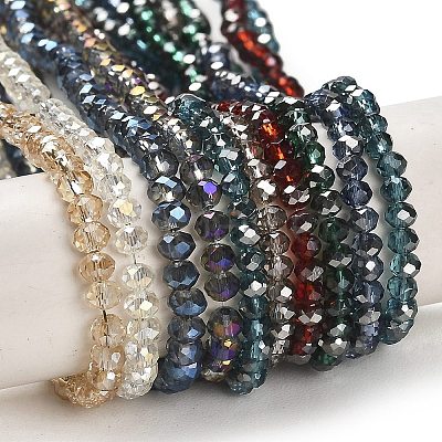 Electroplate Glass Beads Strands EGLA-D020-3x2mm-M2-1