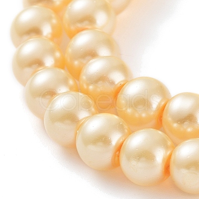 Baking Paint Pearlized Glass Pearl Round Bead Strands HY-Q003-6mm-61-1