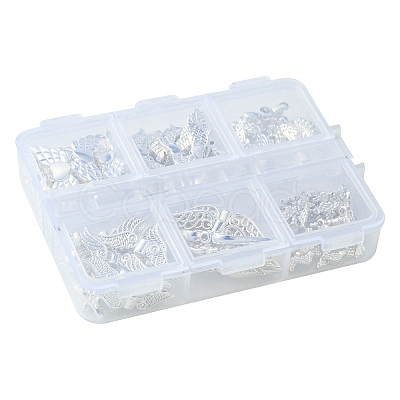 80Pcs 6 Style Alloy Beads Sets FIND-FS0001-94-1