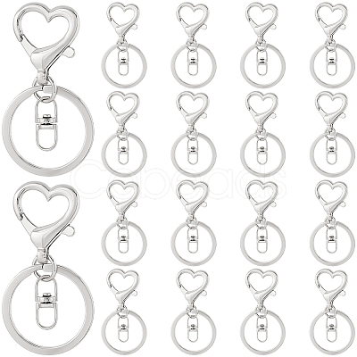 20Pcs Zinc Alloy Keychain Clasps FIND-SP0004-26P-1