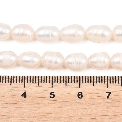 Natural Cultured Freshwater Pearl Beads Strands PEAR-D003-01D-07-1