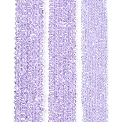 Electroplate Glass Beads Strands X-EGLA-A044-T6mm-B17-1