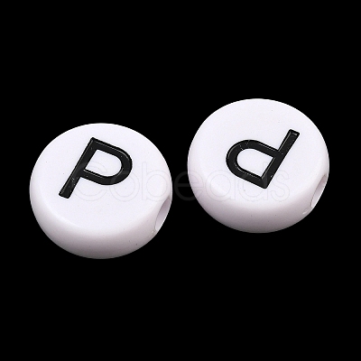 Opaque White Acrylic European Beads AC-CBA3BDD-01P-1