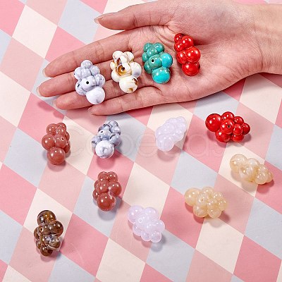 60Pcs 10 Colors Acrylic Beads OACR-SZ0001-24-1