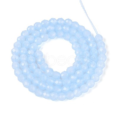 Imitation Jade Glass Beads Strands GLAA-T028-4mm-11F-1